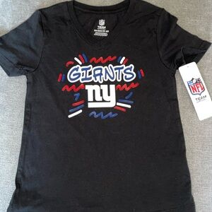 NFL NY Giants V-Neck Short Sleeve Girls’ T-Shirt